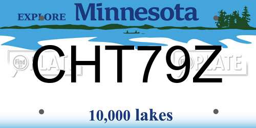 CHT79Z Minnesota License Plate