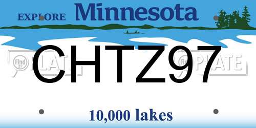 CHTZ97 Minnesota License Plate