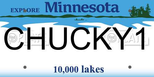 CHUCKY1 Minnesota License Plate