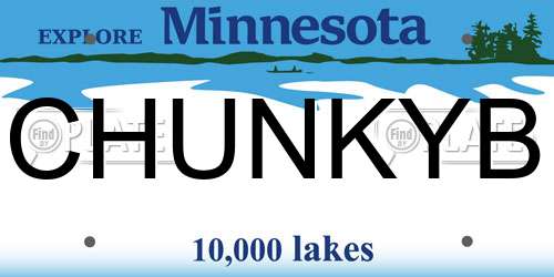 CHUNKYB Minnesota License Plate