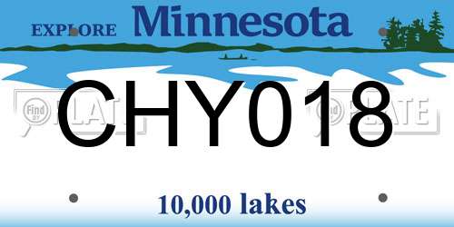 CHY018 Minnesota License Plate