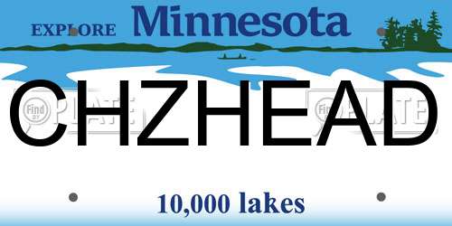 CHZHEAD Minnesota License Plate