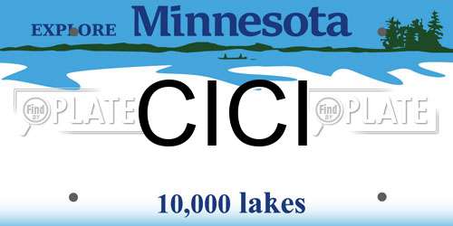 CICI Minnesota License Plate
