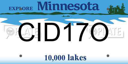 CID17O Minnesota License Plate
