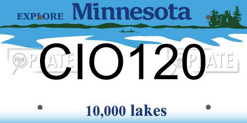 CIO120 Minnesota License Plate