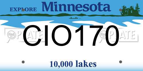 CIO170 Minnesota License Plate