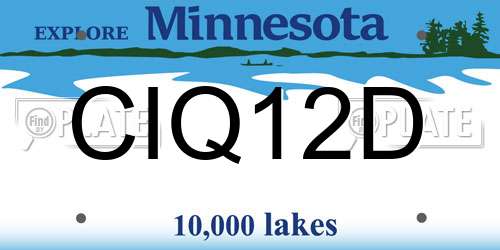 CIQ12D Minnesota License Plate