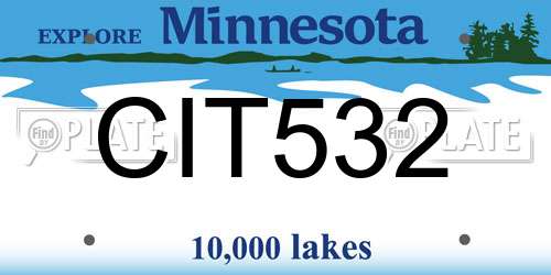 CIT532 Minnesota License Plate