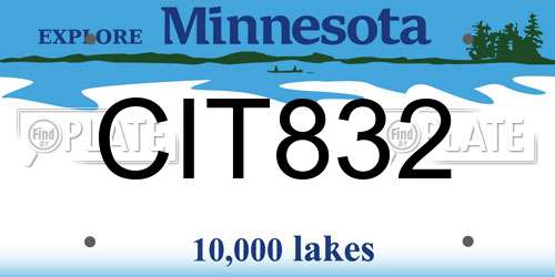 CIT832 Minnesota License Plate