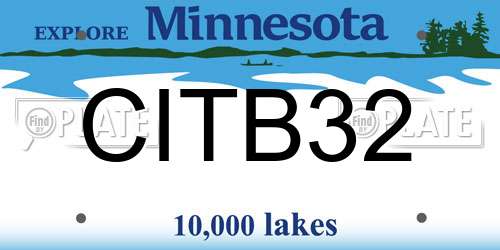 CITB32 Minnesota License Plate
