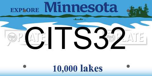 CITS32 Minnesota License Plate