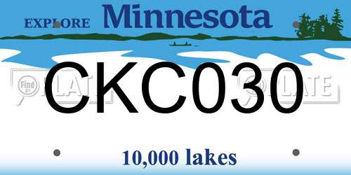 CKC030 Minnesota License Plate