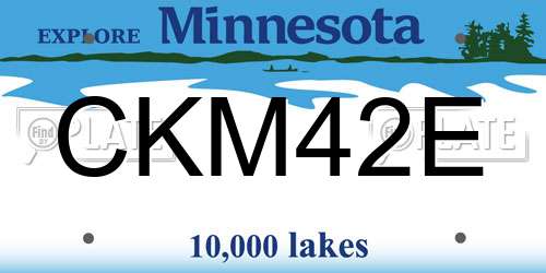 CKM42E Minnesota License Plate