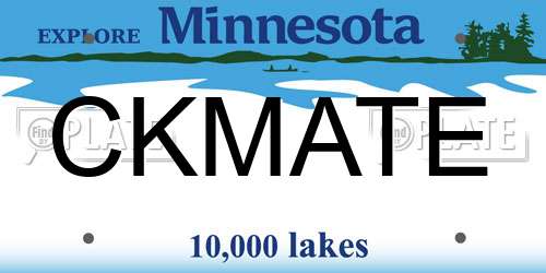 CKMATE Minnesota License Plate