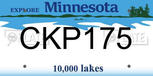 CKP175 Minnesota License Plate