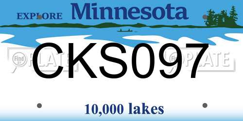 CKS097 Minnesota License Plate