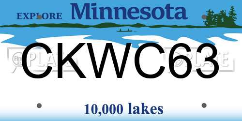 CKWC63 Minnesota License Plate