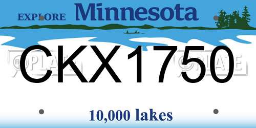 CKX1750 Minnesota License Plate