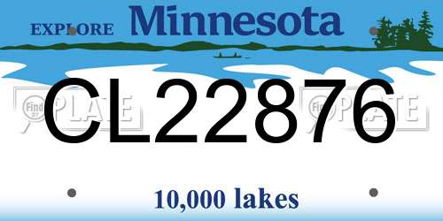 CL22876 Minnesota License Plate