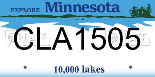 CLA1505 Minnesota License Plate
