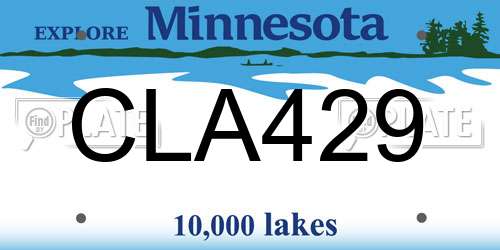 CLA429 Minnesota License Plate