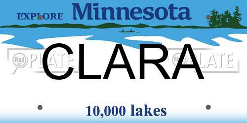 CLARA Minnesota License Plate