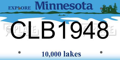 CLB1948 Minnesota License Plate