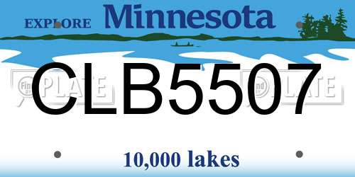 CLB5507 Minnesota License Plate