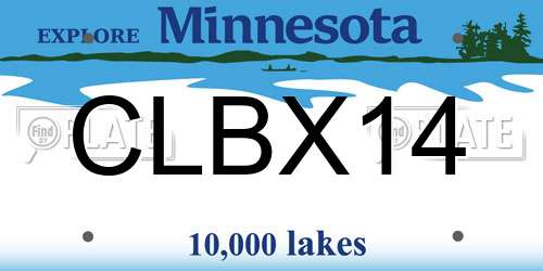 CLBX14 Minnesota License Plate