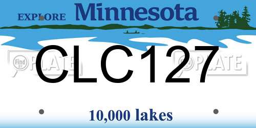 CLC127 Minnesota License Plate