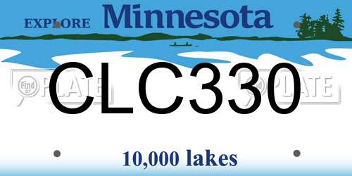 CLC330 Minnesota License Plate