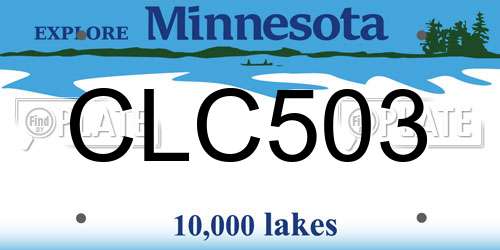CLC503 Minnesota License Plate
