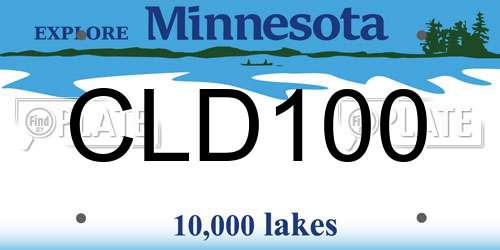 CLD100 Minnesota License Plate