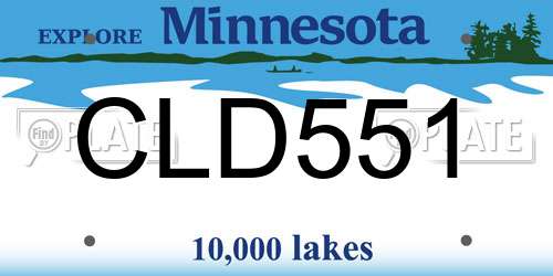 CLD551 Minnesota License Plate