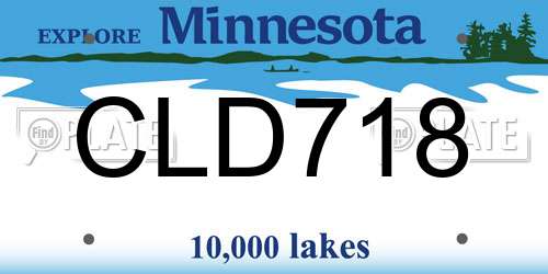 CLD718 Minnesota License Plate
