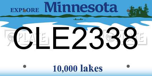 CLE2338 Minnesota License Plate