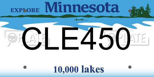 CLE450 Minnesota License Plate