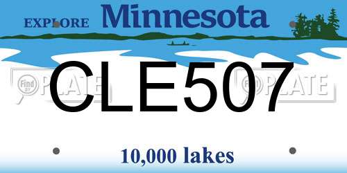 CLE507 Minnesota License Plate
