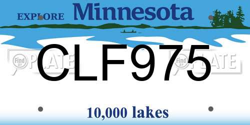CLF975 Minnesota License Plate