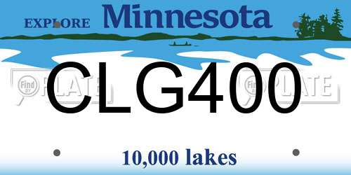 CLG400 Minnesota License Plate