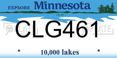 CLG461 Minnesota License Plate