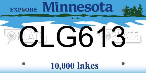 CLG613 Minnesota License Plate