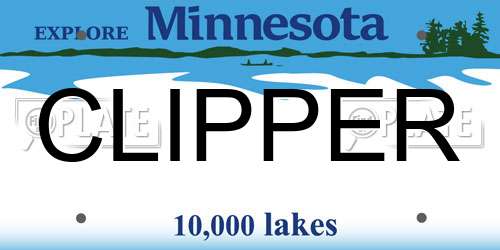 CLIPPER Minnesota License Plate