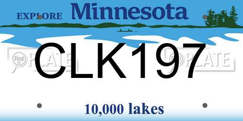 CLK197 Minnesota License Plate