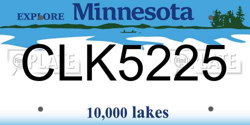 CLK5225 Minnesota License Plate