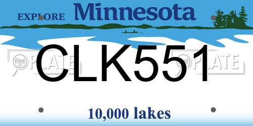 CLK551 Minnesota License Plate