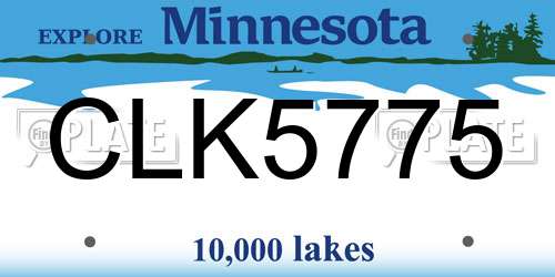 CLK5775 Minnesota License Plate