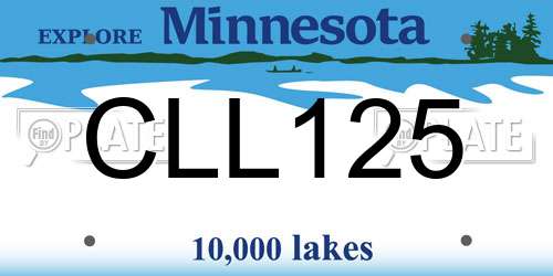 CLL125 Minnesota License Plate