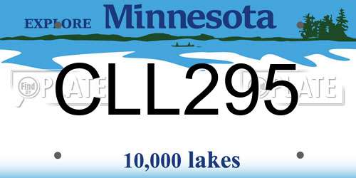 CLL295 Minnesota License Plate