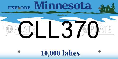 CLL370 Minnesota License Plate